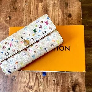💄Louis Vuitton💄AUTHENTIC Multicolored Monogram Large Wallet.